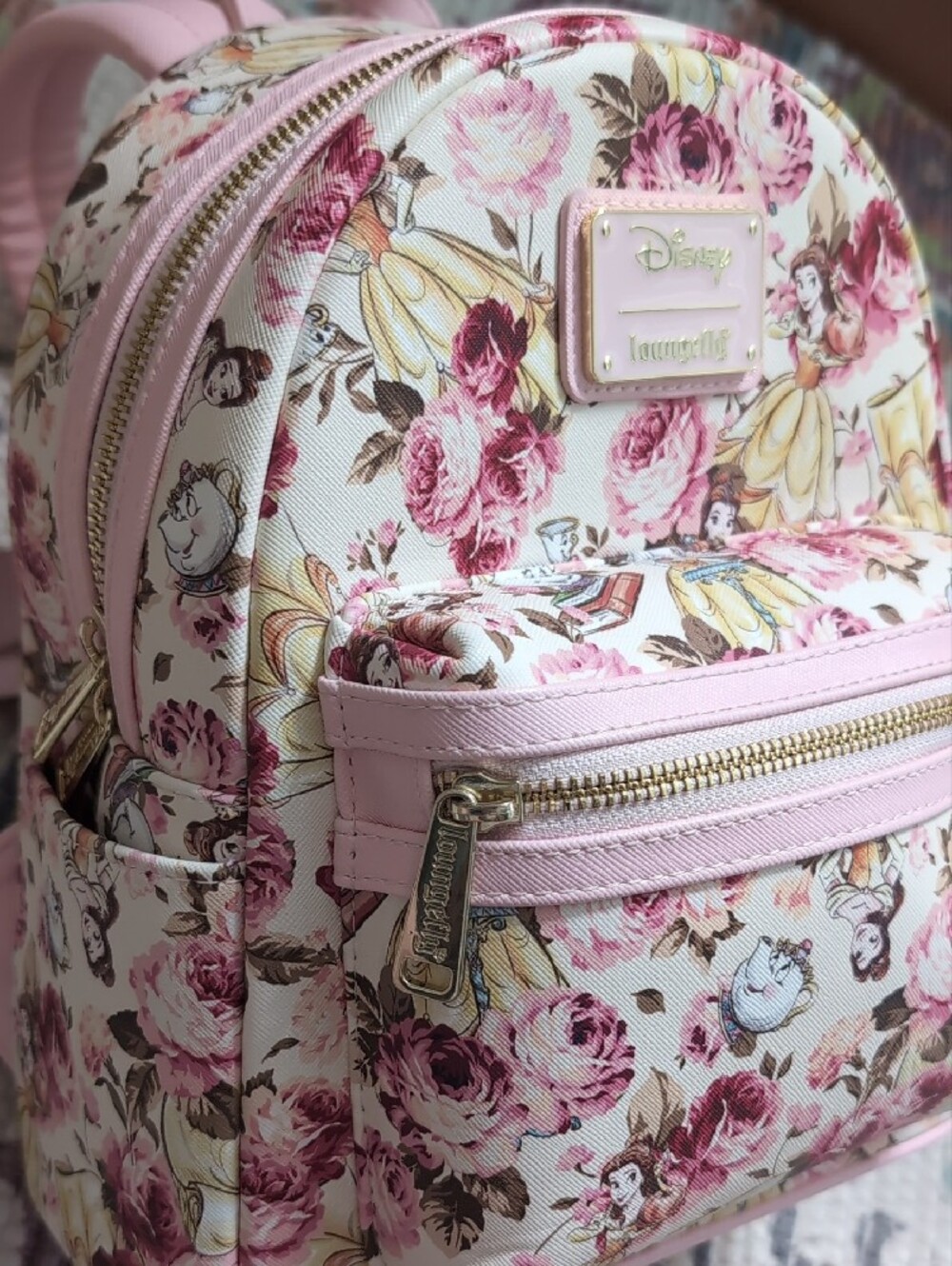 Disney Floral Mini Backpack and Wallet Set - Pink Rose Print - Picture 3 of 10